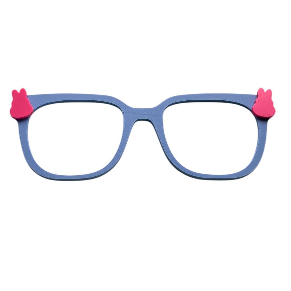 3D Printed Eyewear Topper-Peeps Bunny for Pair Eyewear Murphy Frame